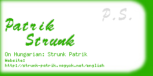 patrik strunk business card